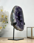 Natural Amethyst Geode with Large Deep Purple Crystals - MWS1983