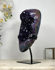 A+ Grade Natural Amethyst Formation with Blue Agate Shell - MWS1883