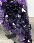 Natural Amethyst Crystal Geode, Metallic Stand Included - MWS2157