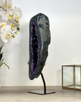 Huge Natural Top Grade Amethyst Geode, Metal Stand Included - MWS2476