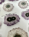 Unique Amethyst Stalactite Slices Set - Natural Crystal for Handmade Jewelry - STS0082