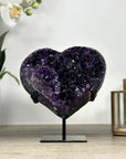 A Grade Uruguayan Amethyst Stone Heart Carving - HST0285