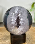 Quartz & Agate Sphere Geode with Crystal Formation - SPH0207