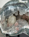 Natural Quartz Geode on Stand with Stalactite Formationa - MWS2741