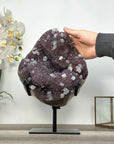 Huge Natural Lavander Amethyst Cluster with Calcite Formations - MWS2749