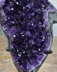 A+ Grade Natural Amethyst Geode - Metallic Stand Included - MWS1833