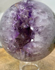 Amethyst & Quartz Sphere Geode with Druzy Interior - SPH0160