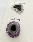 Unique Amethyst & Quartz Stalactite Slices Set - Natural Crystal for Handmade Jewelry - STS0059