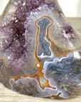 Natural Amethyst & Agate Stone Flame Carving - FST0158