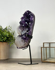 One of a Kind Natural Amethyst Cluster with Calcite Crystal - MWS2170