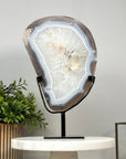 Blue Banded Agate & Quartz Slice - MWS2143