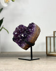 Amethyst Stone Heart, Metal Stand Included - HST0296
