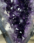 Large Natural Uruguayan Amethyst Geode with blue agate Shell - MWS3091