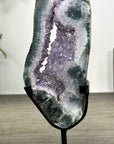 Natural Agate & Amethyst Stone Slice Portal on Stand - MWS3009