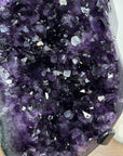 Top Quality Deep Purple Natural Amethyst Geode with Green Jasper Shell - MWS1762