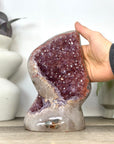 Unique Art Agate & Quartz Geode for Home Decor - Urguayan Statement Piece - CBP1398