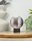 Banded Agate & Druzy Quartz Sphere Geode - SPH0206
