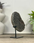 Green Sugar Quartz Cluster on Handmade Metal Stand - MWS3332