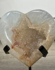 Natural Yellow Quartz Stone Heart, Stand Included - HST0333