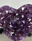 Amethyst Stone Heart, Metal Stand Included - HST0296