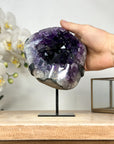 Deep Purple Amethyst Geode with Large & Shinny Crystals - MWS2083