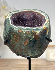 Natural Amethyst Geode with Green Jasper Shell - MWS1391