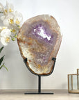 XXL Amethyst & Quartz Geode Slice Portal, Stand included - MWS2334