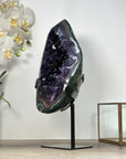 Large Deep Purple Amethyst Geode on Metal Stand – Statement Crystal for Home Décor - MWS2537