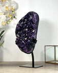 Top Grade Natural Amethyst on Metal Stand – Statement Crystal Piece for Modern Home Decor - MWS2490