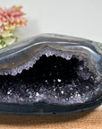 Amethyst & Agate Stone Geode with Crystal Cavity - STGE0004