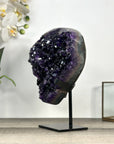 Deep Purple Amethyst Cluster on Metal Stand from Uruguay - MWS2779