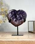 Beautiful Amethyst & Agate Stone Heart - HST0241