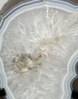 Blue Banded Agate & Quartz Slice - MWS2143