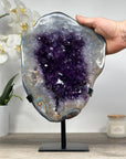 Uruguayan Amethyst Geode with agate Shell - MWS1264