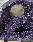 Natural Amethyst Geode with Calcite Crystal Specimen - MWS3088