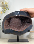 Unique Large Agate Geode with Beautiful Amethyst Stalactite Formation – Ideal for Feng Shui or Spiritual Spaces - MWS1517