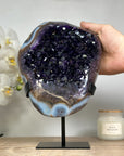 AAA Premium Quality Amethyst & Blue Banded Agate Specimen - MWS1492