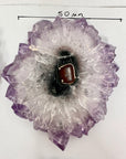 Wholesale Natural Amethyst Stalactite Slices for Jewelry Making - Bulk Flat Set - STS0066