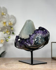 Natural Amethyst Cluster with Unique Calcite Crystal Specimen - MWS1784