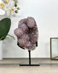 Amethyst Cluster full of Stalactite Formation on Metal Stand - MWS2882