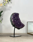 Amethyst & Agate Moon Carving - Stand Icnluded - MWS2575