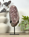 Natural Pink Amethyst Cluster with Stalactite Formations on Stand - MWS3170