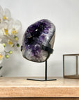Deep Purple Amethyst Geode with Large & Shinny Crystals - MWS2083