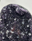 Natural Amethyst Stone with Calcite Crystals Inclusions - MWS2253