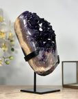 AAA Grade Natural Amethyst Cluster with Metal Stand - MWS1935