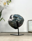 Natural Agate Stone Geode on Stand