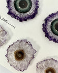 Wholesale Amethyst Stalactite Slices for Jewelry Making - Bulk Flat Set - STS0039