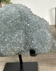 Large Quartz Crystal on Metal Stand – Natural Home Décor Accent - MWS2417