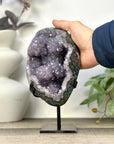 Natural Uruguayan Crystal Geode on Stand with Stalactite Formations - MWS3276