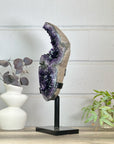 Stunning Natural Deep Purple Amethyst Cluster on Stand - MWS3156